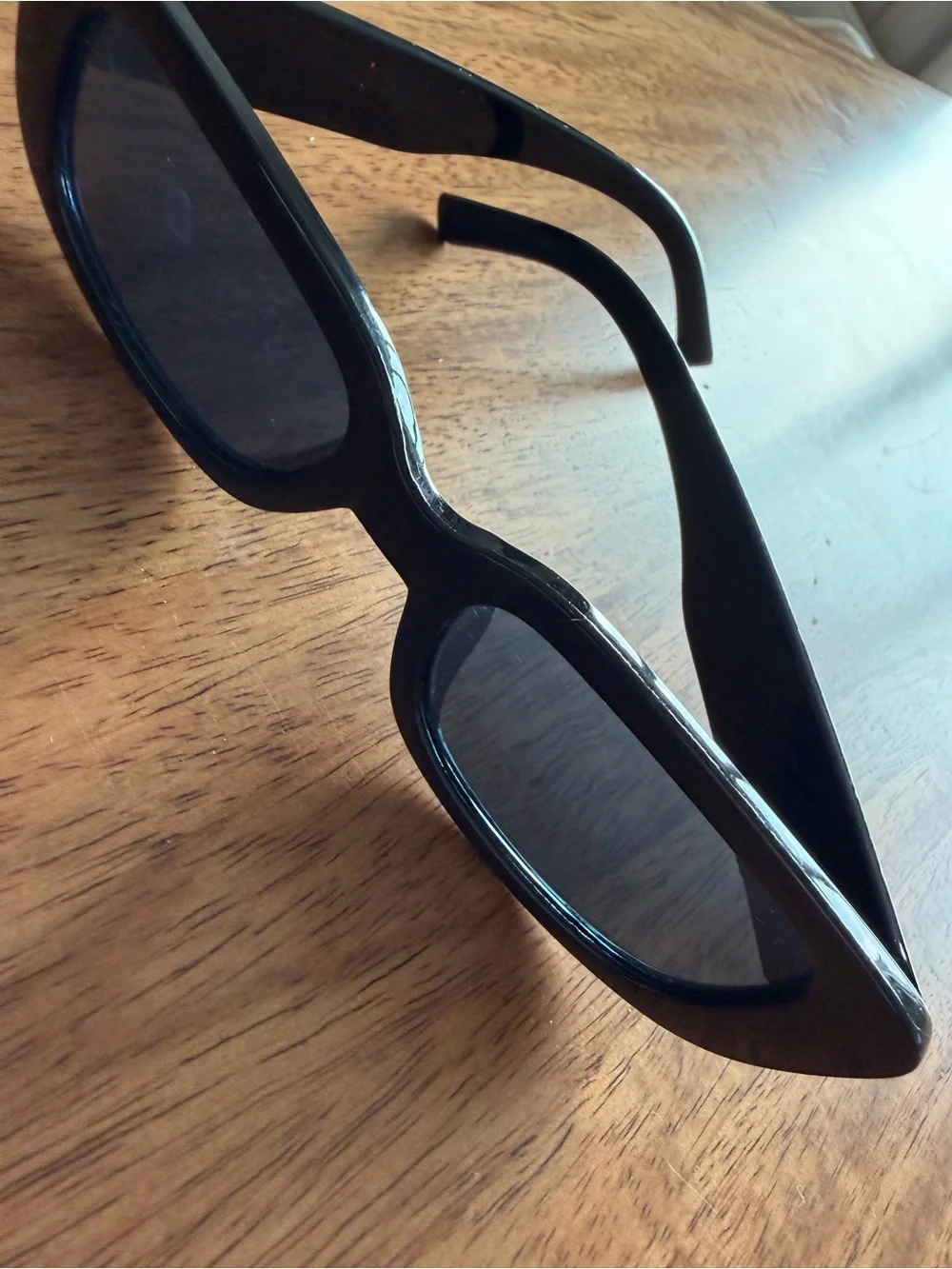 Black Rectangular Sunglasses - Classic Women's Shades